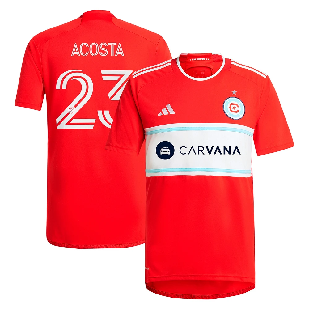 Men's adidas Kellyn Acosta Red Chicago Fire 2024 Return To Replica Player Jersey