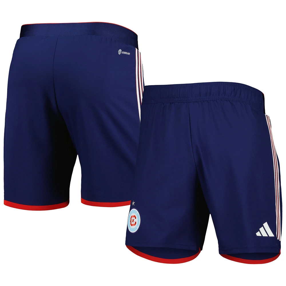 Short adidas bleu marine Chicago Fire 2023 extérieur AEROREADY Authentic pour homme