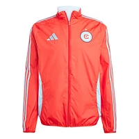Veste zippée réversible adidas Chicago Fire 2025 Anthem pour homme Rouge/Bleu clair