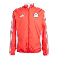 Veste zippée réversible adidas Chicago Fire 2025 Anthem pour homme Rouge/Bleu clair