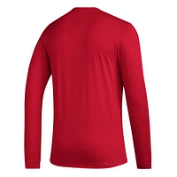 Men's adidas Red Chicago Fire 2023 Club DNA Long Sleeve AEROREADY T-Shirt