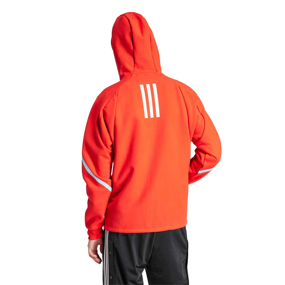 Men's adidas Red Chicago Fire 2024 Anthem Travel Raglan Sleeve Full-Zip Jacket