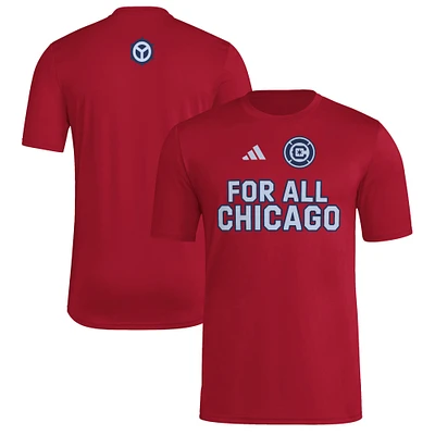 Men's adidas  Red Chicago Fire 2025 Jersey Hook AEROREADY T-Shirt
