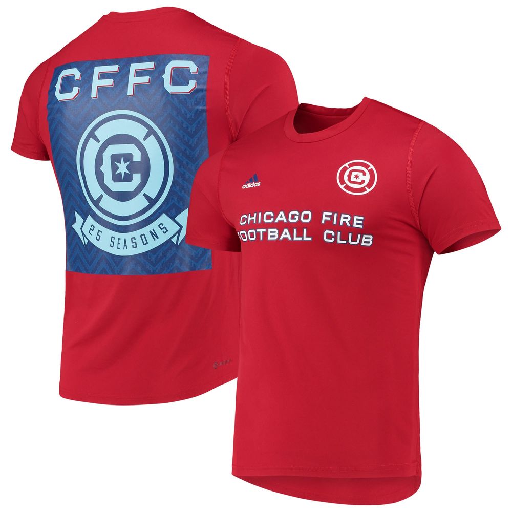 Men's adidas Red Chicago Fire Jersey Hook AEROREADY T-Shirt