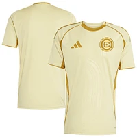 Men's adidas Tan Chicago Fire 2025 One Planet Pre-Match Top