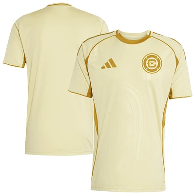 Men's adidas Tan Chicago Fire 2025 One Planet Pre-Match Top