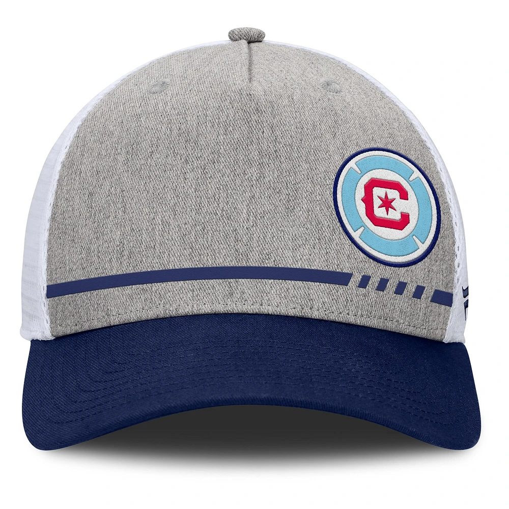 Casquette ajustable Fanatics pour homme, gris chiné, Chicago Fire, à bloc bas