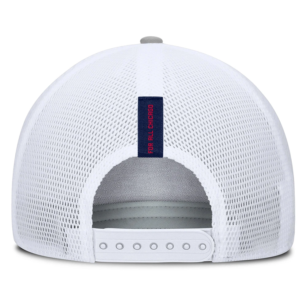 Casquette ajustable Fanatics pour homme, gris chiné, Chicago Fire, à bloc bas