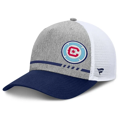 Casquette ajustable Fanatics pour homme, gris chiné, Chicago Fire, à bloc bas
