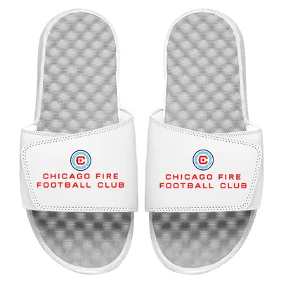 Chicago Fire ISlide Wordmark Logo Slide Sandals - White