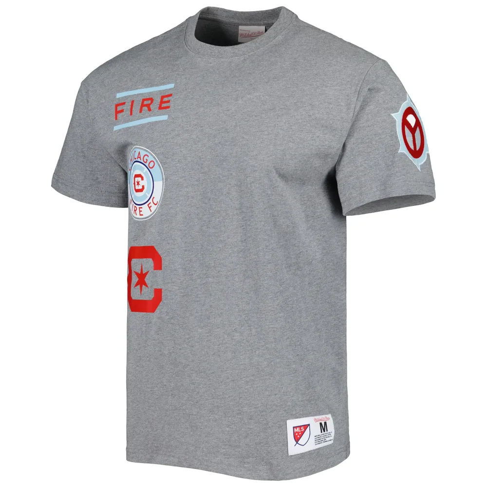 T-shirt gris Mitchell & Ness Chicago Fire City pour hommes