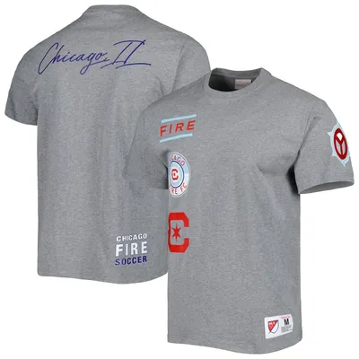 T-shirt gris Mitchell & Ness Chicago Fire City pour hommes