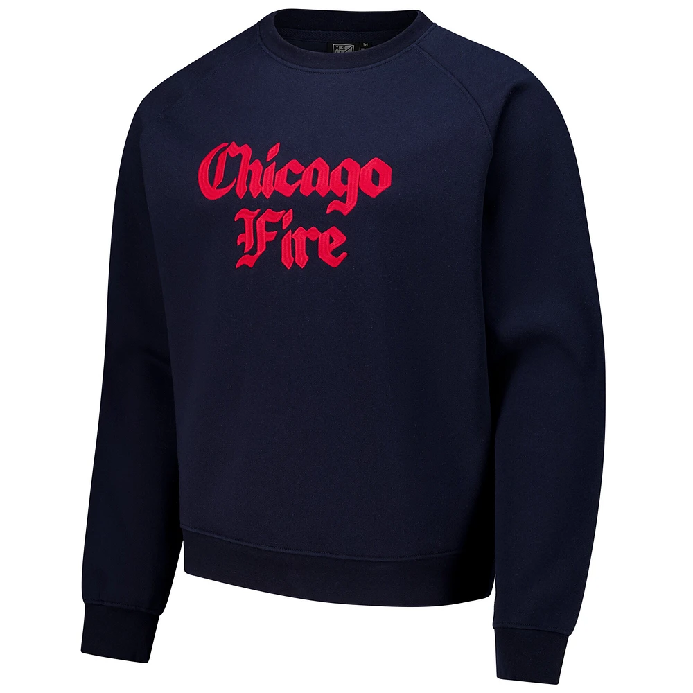 Sweat-shirt oversize bleu marine Chicago Fire Old English pour homme