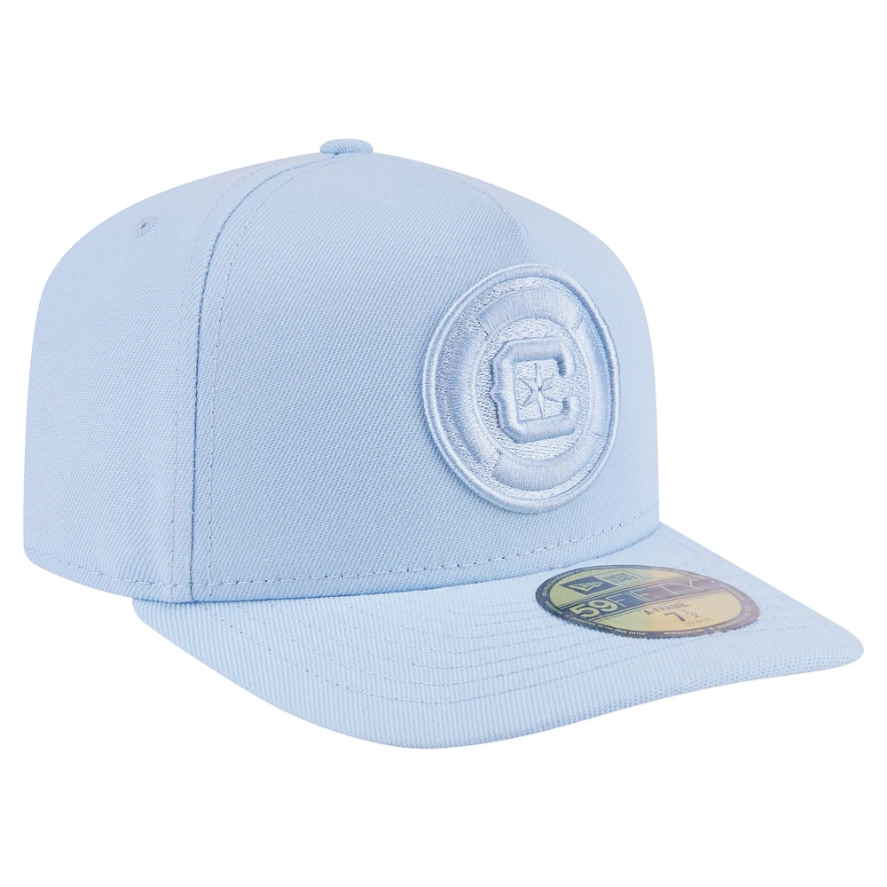 Men's New Era Light Blue Chicago Fire Color Pack A-Frame 59FIFTY Fitted Hat