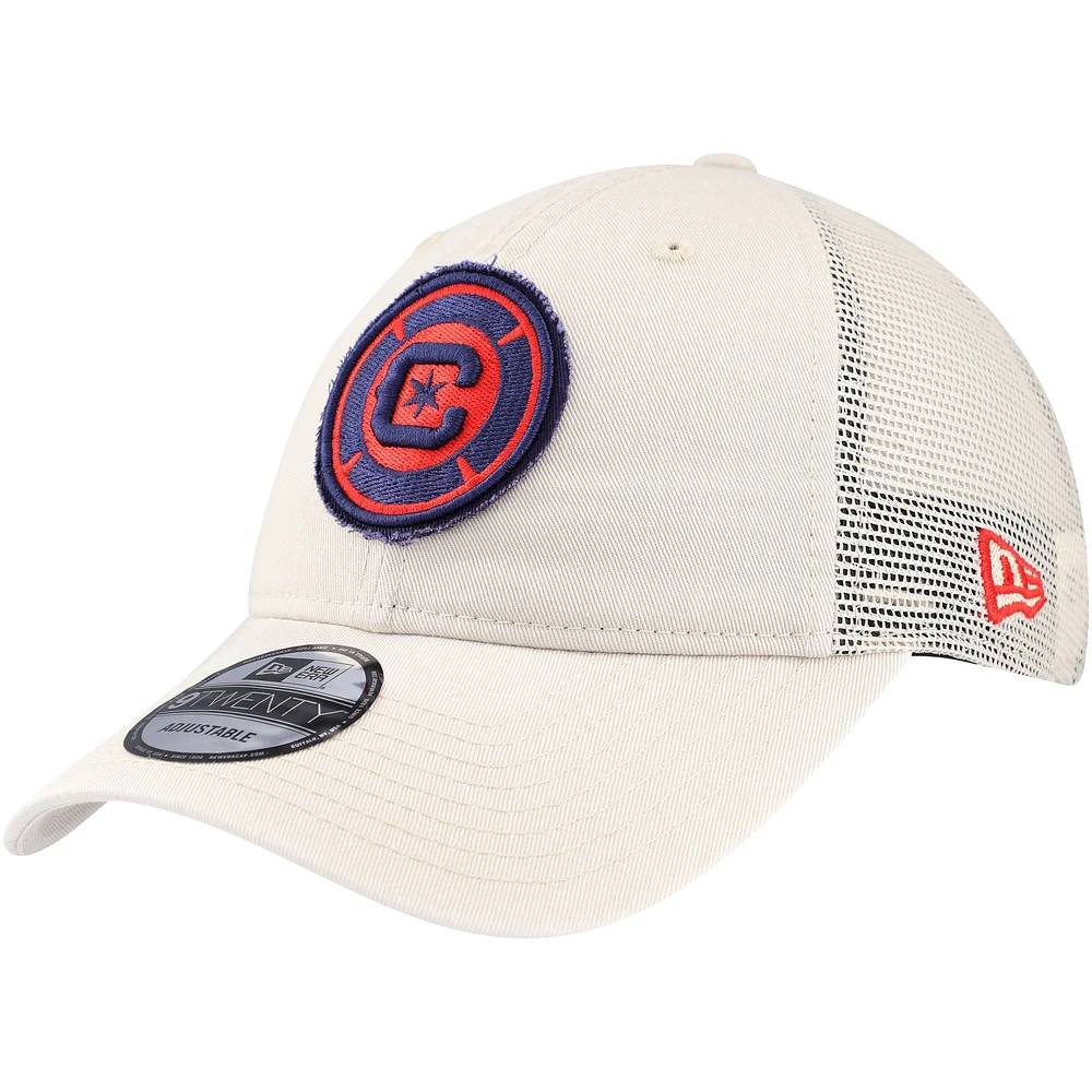 Casquette de camionneur réglable beige Chicago Fire Game Day 9TWENTY New Era pour hommes