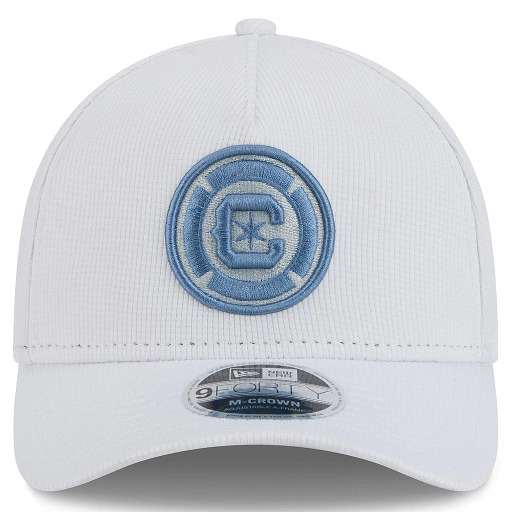 Men's New Era White Chicago Fire 2025 Jersey Hook 9FORTY M-Crown Adjustable Hat