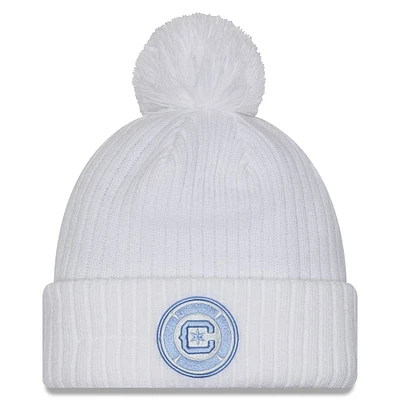 Men's New Era  White Chicago Fire 2025 Jersey Hook Cuffed Knit Hat with Pom