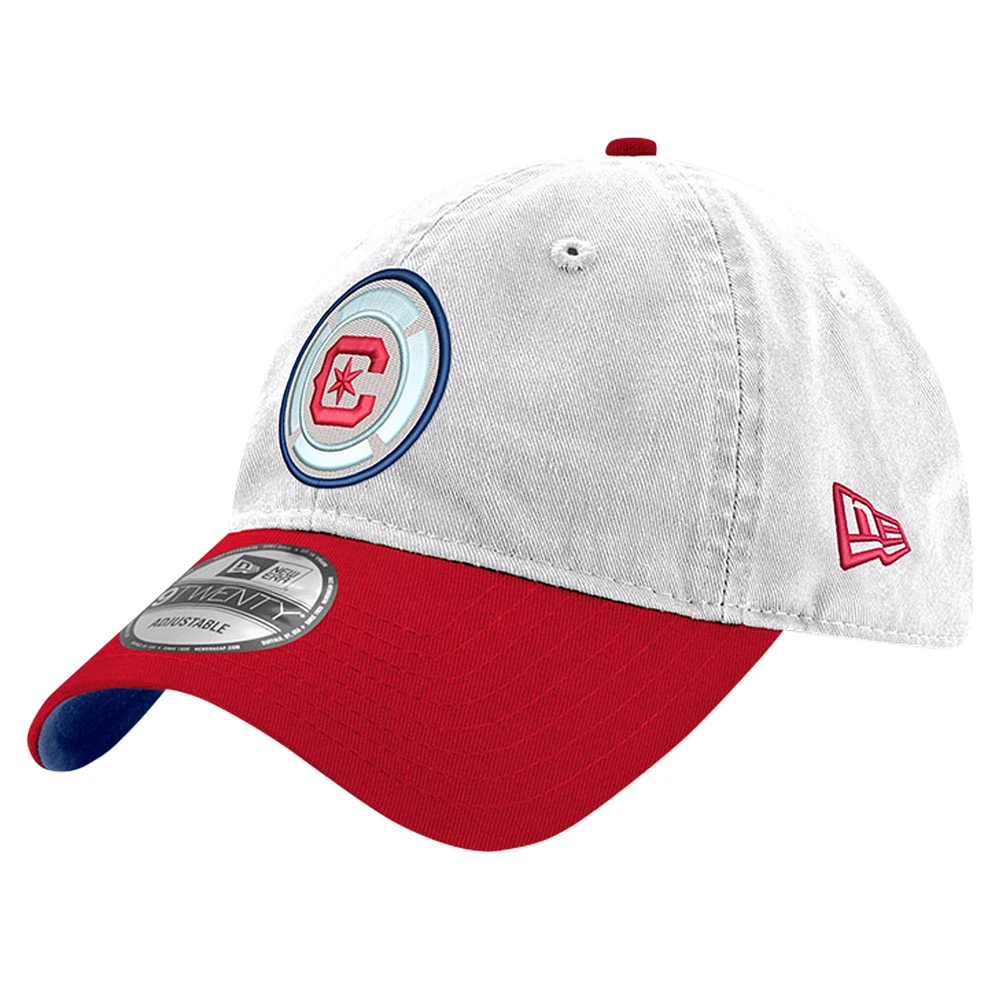 Men's New Era  White Chicago Fire Jersey Hook 9TWENTY Adjustable Hat