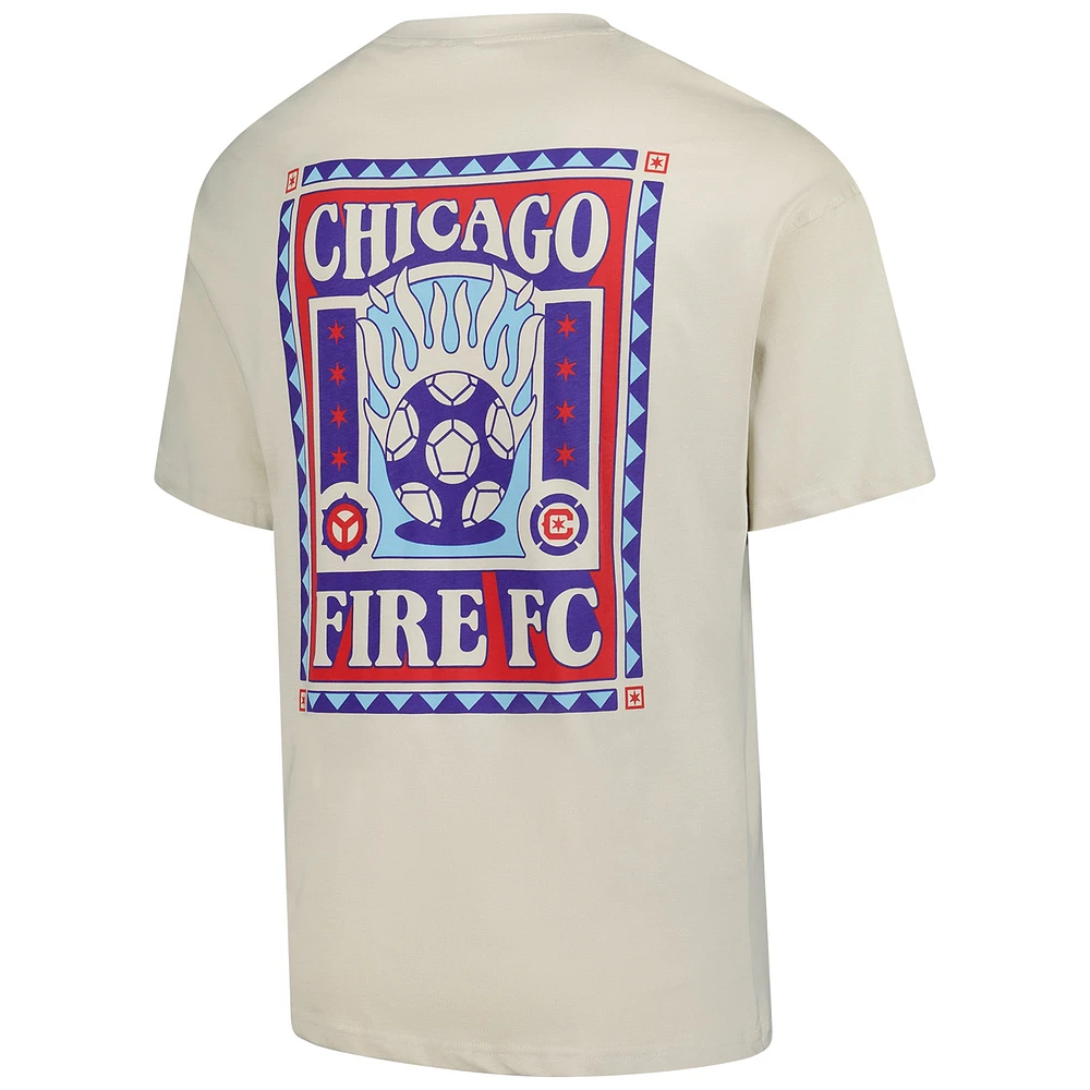 Men's Sport Design Sweden  Tan Chicago Fire City Soul Oversized T-Shirt