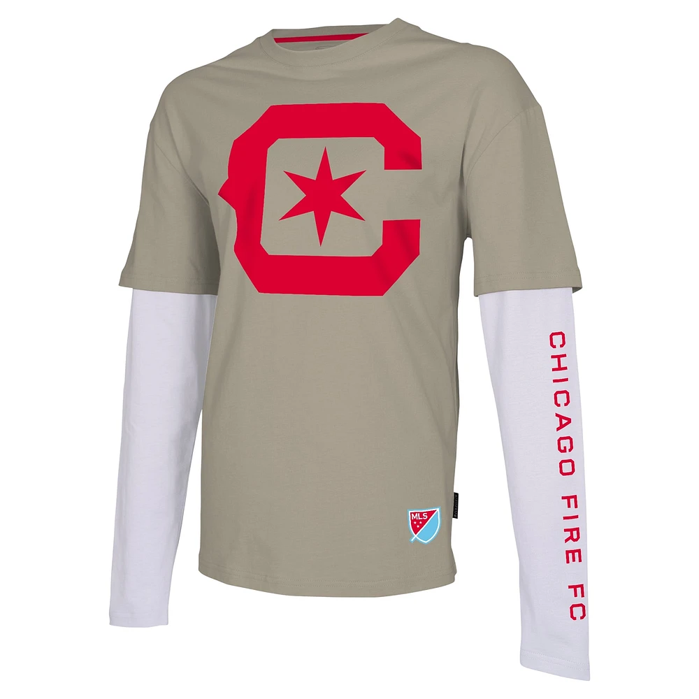 Men's Stadium Essentials Tan Chicago Fire Status Long Sleeve T-Shirt