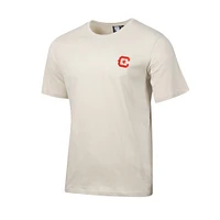 Men's  Tan Chicago Fire Team Script Relaxed T-Shirt