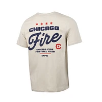 Men's  Tan Chicago Fire Team Script Relaxed T-Shirt