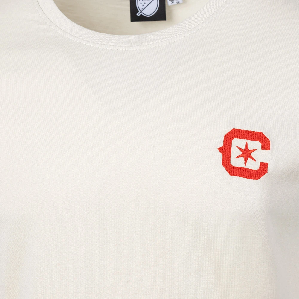 Men's  Tan Chicago Fire Team Script Relaxed T-Shirt