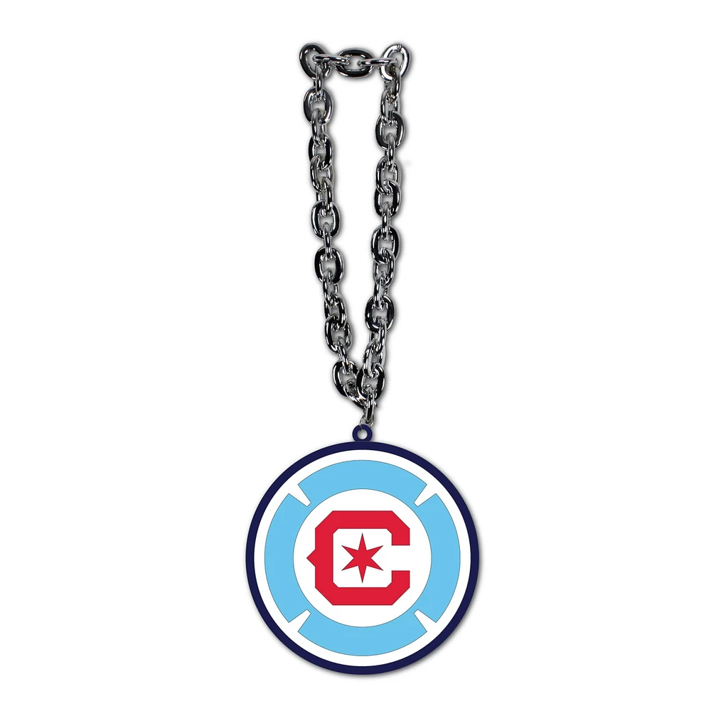 Collier chaîne avec logo de l'équipe des pompiers de Chicago MOJO