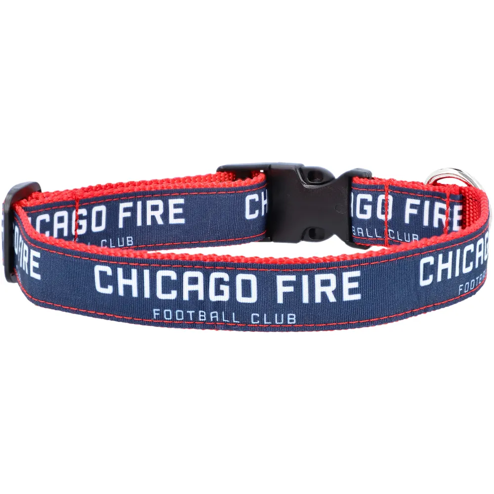 Navy Chicago Fire Dog Collar