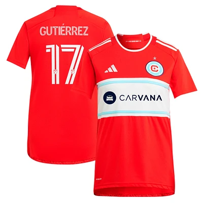 Women's adidas Brian Gutierrez Red Chicago Fire 2024 Return To Replica Player Jersey