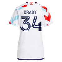 Maillot de joueur réplique adidas Chris Brady blanc Chicago Fire 2024 A Kit For All pour femme