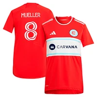 Women's adidas Chris Mueller Red Chicago Fire 2024 Return To Replica Player Jersey