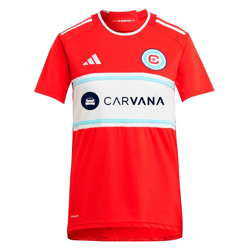 Maillot de joueur réplique adidas Chris Mueller rouge Chicago Fire 2024 Return To Red pour femme