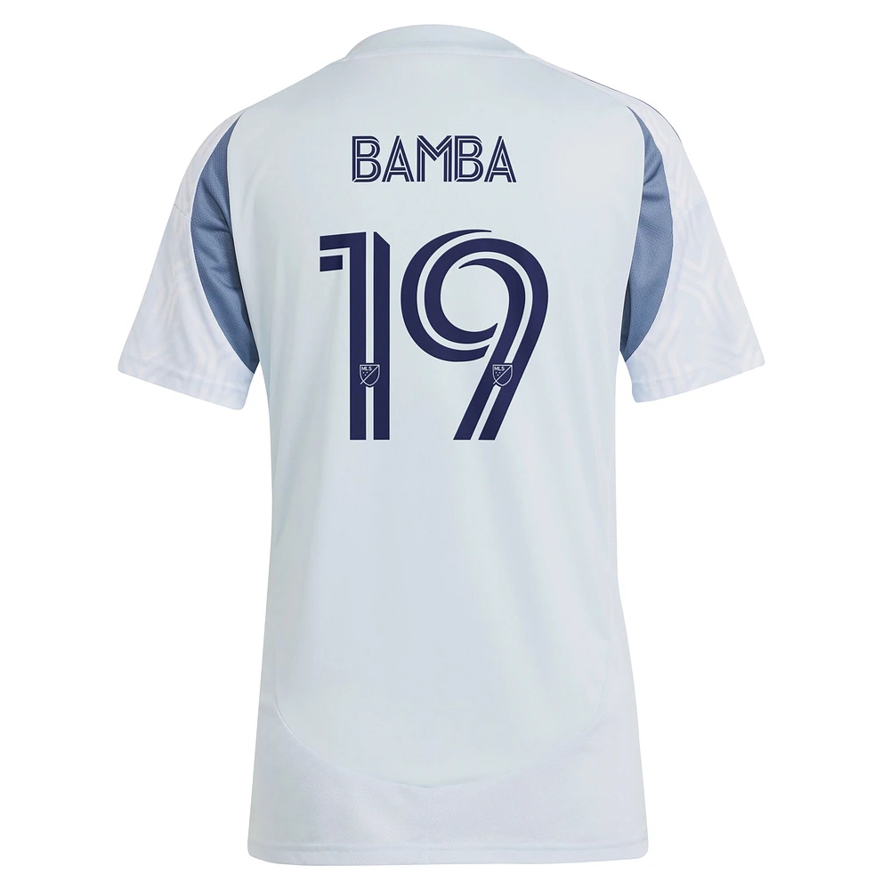 Women's adidas Jonathan Bamba Light Blue Chicago Fire 2025 The Municipal Kit Replica Player Jersey