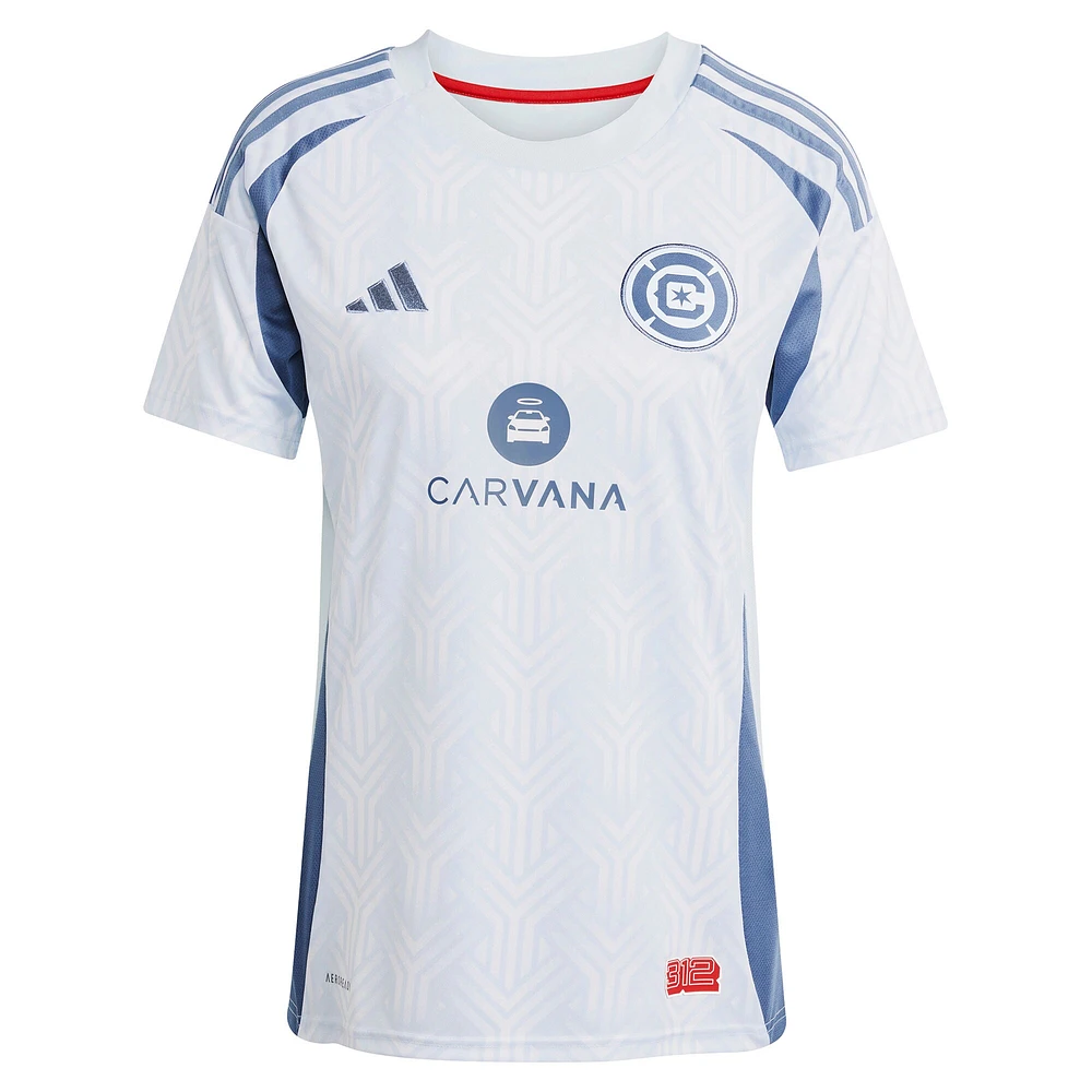 Women's adidas Kellyn Acosta Light Blue Chicago Fire 2025 The Municipal Kit Replica Player Jersey