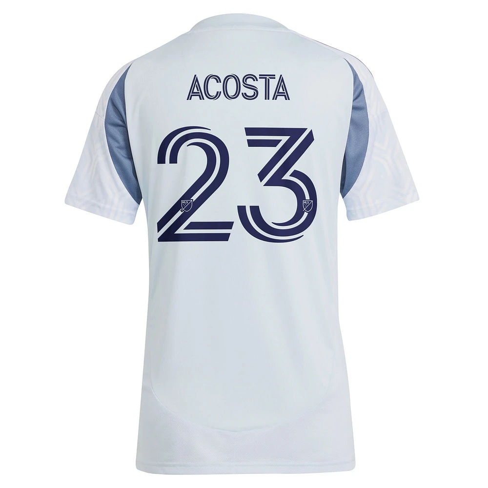 Women's adidas Kellyn Acosta Light Blue Chicago Fire 2025 The Municipal Kit Replica Player Jersey