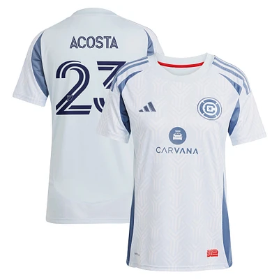 Women's adidas Kellyn Acosta Light Blue Chicago Fire 2025 The Municipal Kit Replica Player Jersey