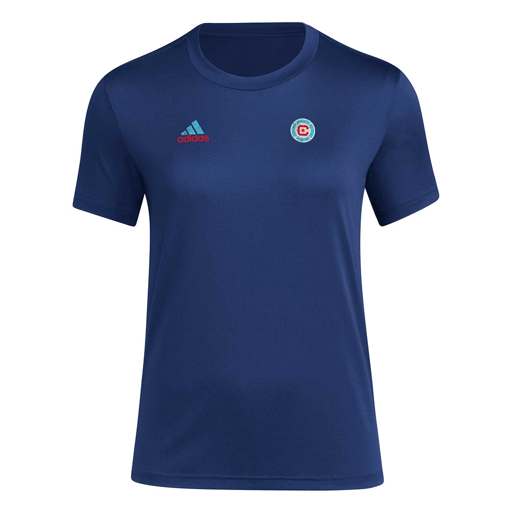 Women's adidas Navy Chicago Fire Local Stoic AEROREADY T-Shirt