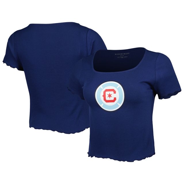 T-shirt Femme Bleu Marine Chicago Fire Baby Rib