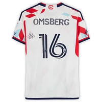 Wyatt Omsberg Chicago Fire Autographed Match-Used #16 White adidas Jersey from the 2024 MLS Season - Size L