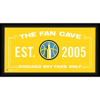 Collage encadré de 10" x 20" de Fan Cave de Chicago Sky