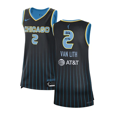 Hailey Van Lith Chicago Sky Autographed Black Nike Explorer Swingman Jersey with "Go Sky!" Inscription