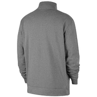 Men's Nike  Heather Gray Chicago Sky React Club Half-Zip Pullover