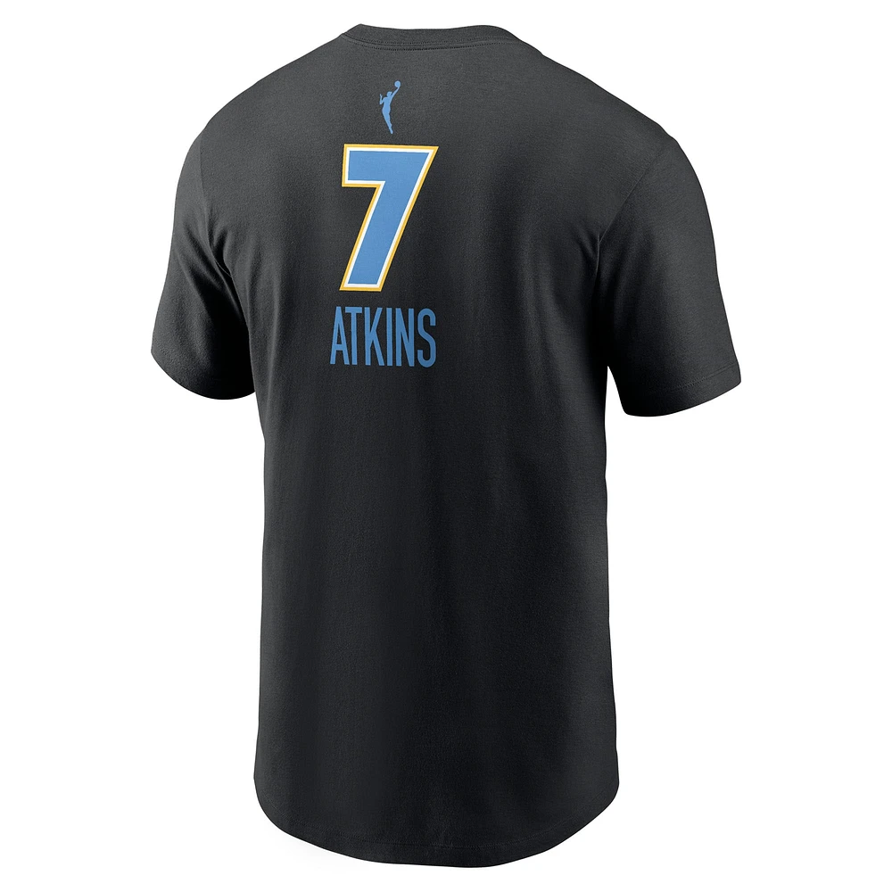 Men's Nike Ariel Atkins Black Chicago Sky Explorer Edition Name & Number T-Shirt