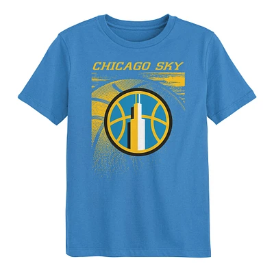 T-shirt bleu ciel Chicago Sky Big Ball pour enfant d'âge préscolaire