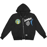 Unisex round21  Black Chicago Sky Double-Zip Hoodie