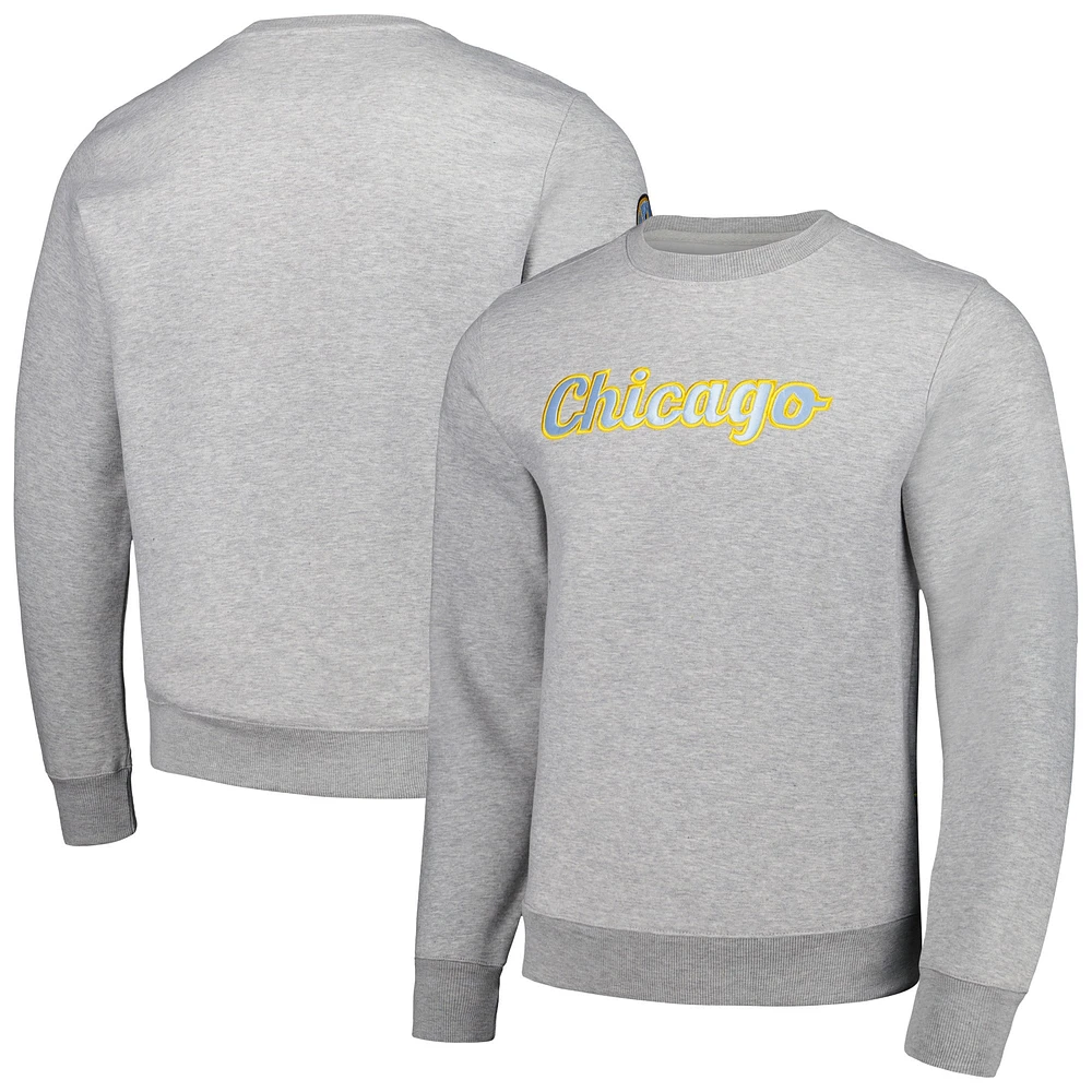 Sweat-shirt unisexe Chicago Sky Core gris chiné