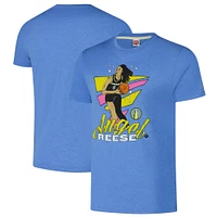 T-shirt unisexe Hommage Angel Reese Sky Blue Chicago Caricature Tri-Blend