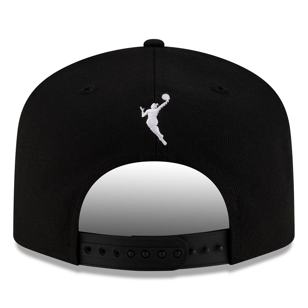 Unisex New Era Black/Sky Blue Chicago Sky 2025 WNBA Draft A-Frame 9FIFTY Snapback Hat