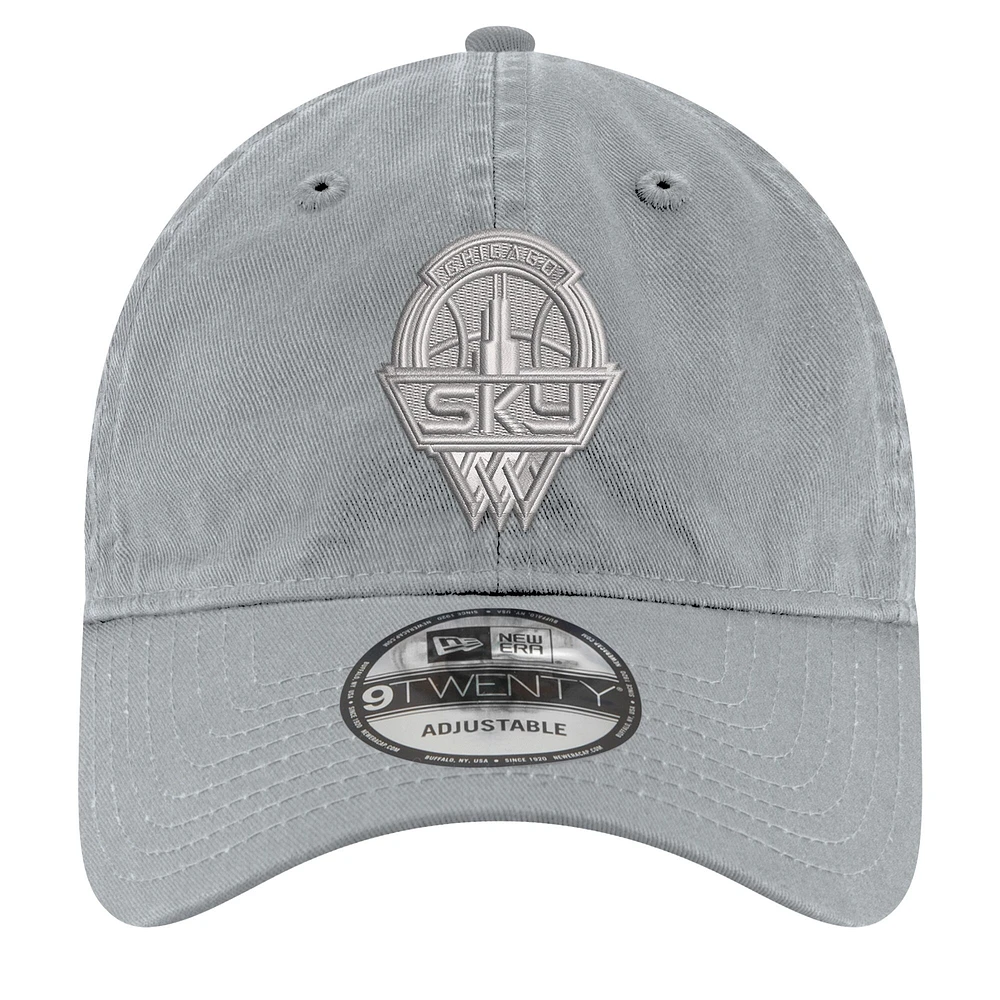 Casquette ajustable unisexe New Era grise Chicago Sky Core Tonal 9TWENTY